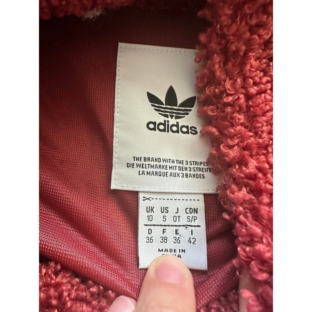 Adidas Original‎ Sherpa Burned Red Sweatshirt size Small - Picture 3 of 3